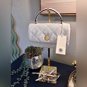 Tory Burch NWT✨White Quilted Leather top handle/crossbody